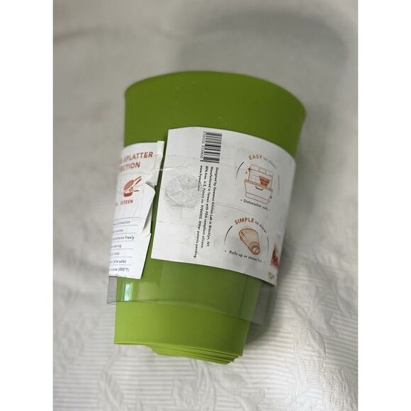 NEW Frywall 10" Pan Cooking Grease Splatter Guard Silicone Protector Green - Picture 5 of 7